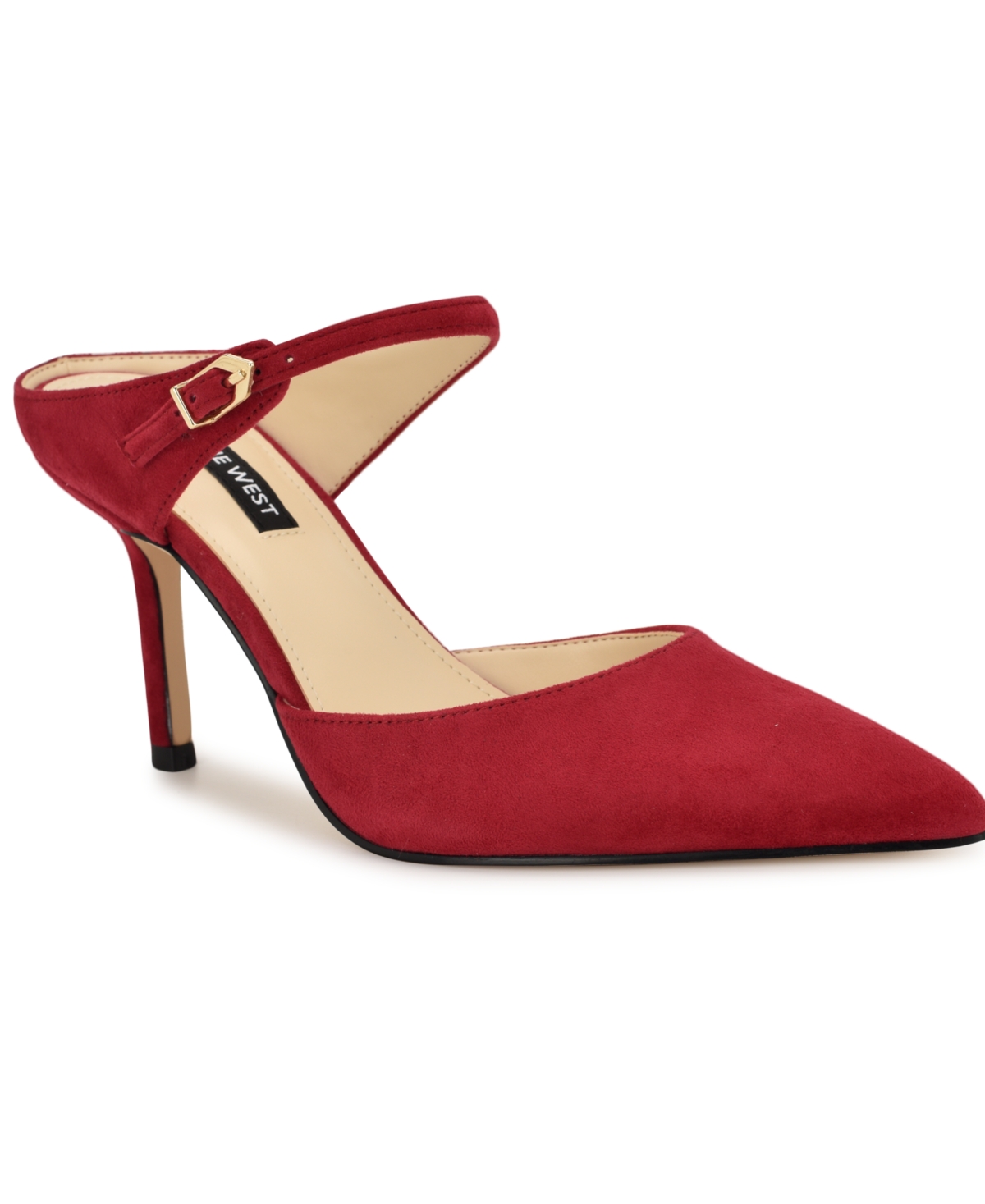 Nine West Women's Danela Buckle Strap Stiletto Pumps In Red