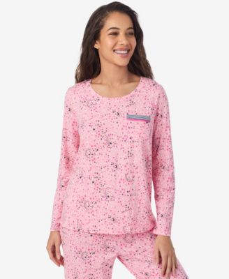 Women's Long Sleeve Crewneck Top and Ankle Length Pants Pajama Set