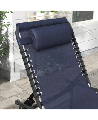 2 Chaise Lounge Pool Chairs, Folding, Reclining,