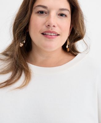 Trendy Plus Size Oversized-Bow Embellished Sweater, Macy's Exclusive