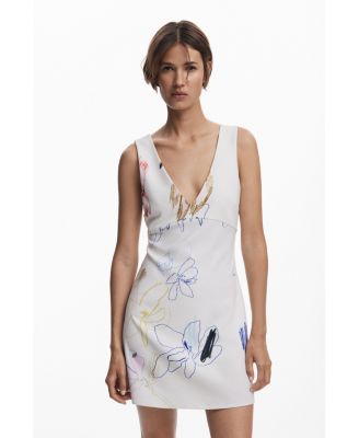 Women's Pinafore dress with strokes