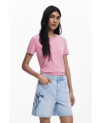 Women's Denim Bermuda flower