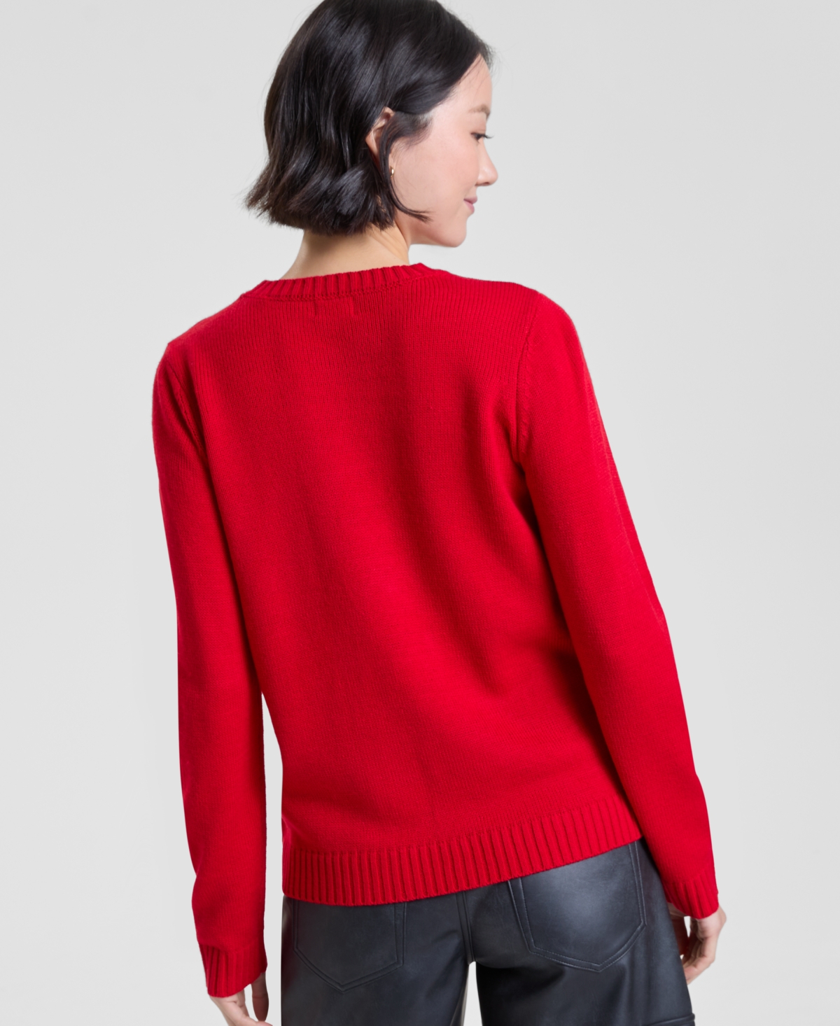 Holiday Lane Women's Candy Tree Graphic Sweater, Macy's Exclusive