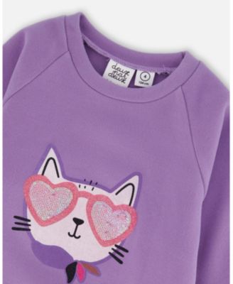 Girl Super Softtunic Tee with Graphic Print Purple - Toddler|Child