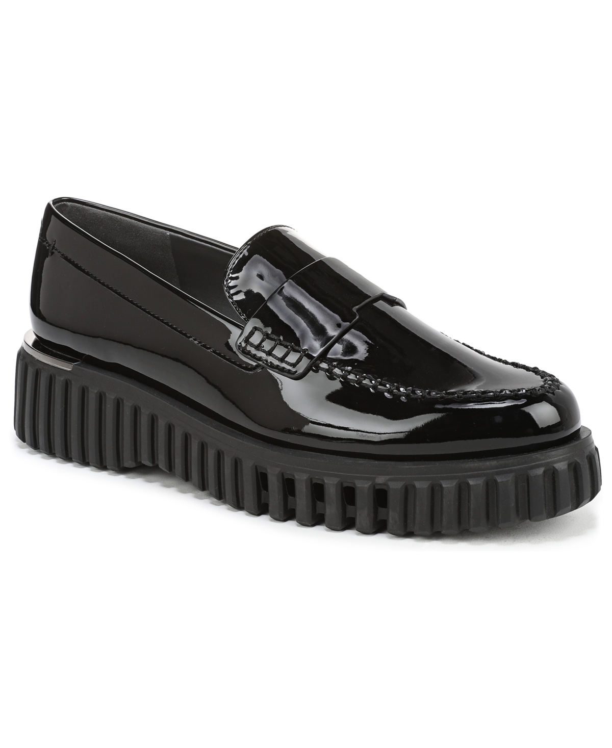 Franco Sarto Women's Flexa Roma Round Toe Lug Sole Loafers In Black