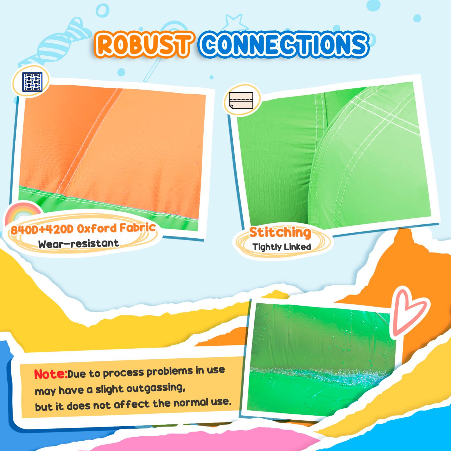 Детская игрушка Outsunny 7-in-1 Backyard Inflatable Bounce House with Slide & Water Blaster, Ages 3-8 — фото 6