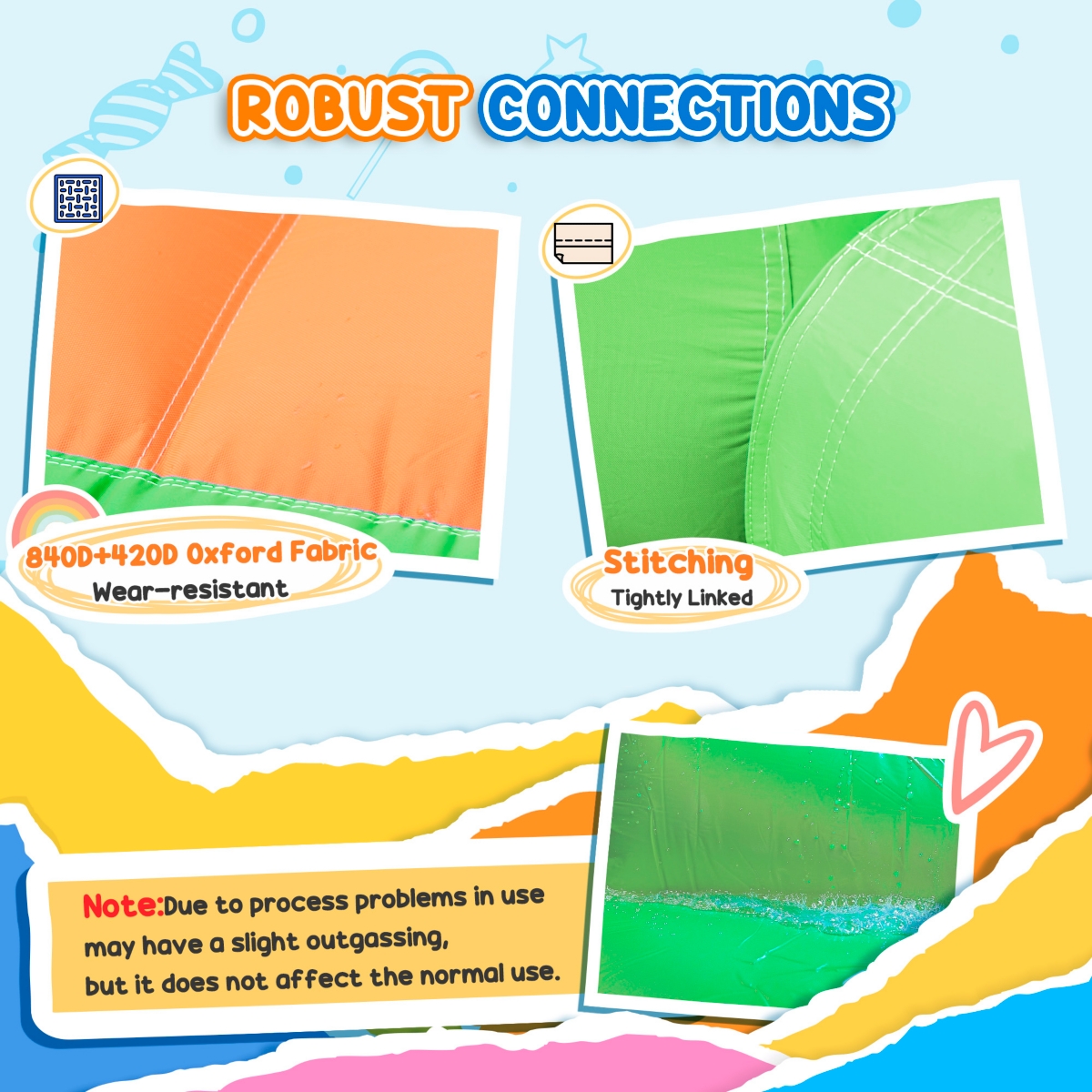 Outsunny 7-in-1 Backyard Inflatable Bounce House W/ Slide & Water Blaster