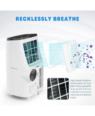 14,000 BTU Portable Air Conditioner - 3-in-1 Cooling, Dehumidifying & Fan, Efficiently Cools 750 Sq. Ft, Quiet Operation,24-Hour Timer, Remote