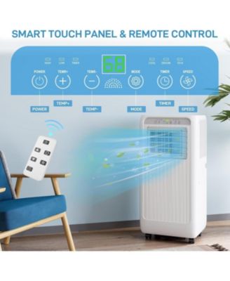 10,000 BTU  3-in-1 Cooling, Dehumidifier & Fan, Remote Control, 24-Hour Timer - Portable Air Conditioner
