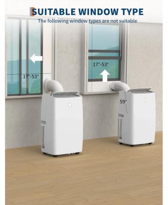 14,000 BTU Portable Air Conditioner - 3-in-1 Cooling, Fan & Dehumidifier, Remote Control, 24H Timer, For Room & Office, Cools 750 Sq. Ft