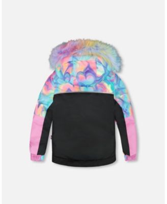 Girl Two-Piece Play Snowsuit Rainbow Heart Print - Toddler|Child