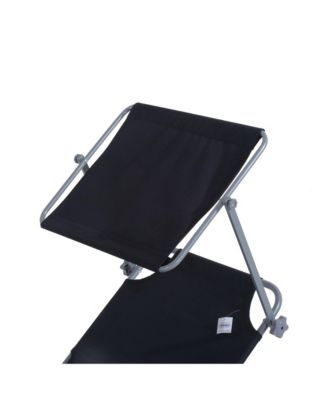 Outdoor Chaise Lounge ning Chair, Folding W/ Sun Shade,