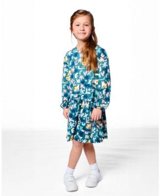 Girl Jersey Dress Green Cat Print - Toddler|Child