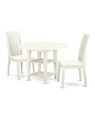 3 piece solid wood  veneer Top fabricated Dining Room Set