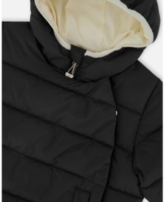 Kids Unisex Compressible Winter Puffy Coat Designed for Car Seat Black - Toddler|Child