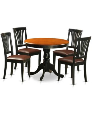 5 Pc Kitchen nook setin Black and Cherry