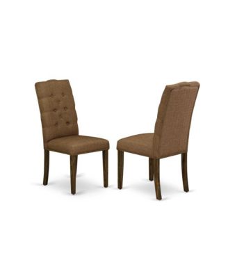 5-Piece Dining room Table Set Included 4 Dining chairs Upholstered Seat and High Button Tufted Chair Back and Rectangular Dining Table