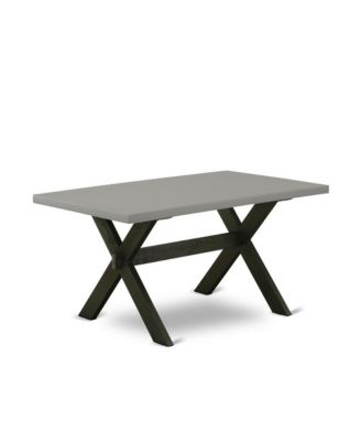 3 Piece Dining Set - 1 Cement Dining Room Table and 2 Table Bench - Stable and Durable Construction