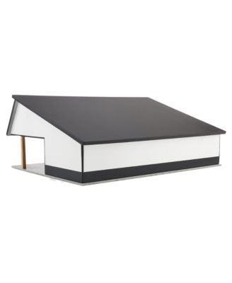 1/64 White & Black 64ft x 48ft Wooden Cattle Shed with Removeable Roof STA-225