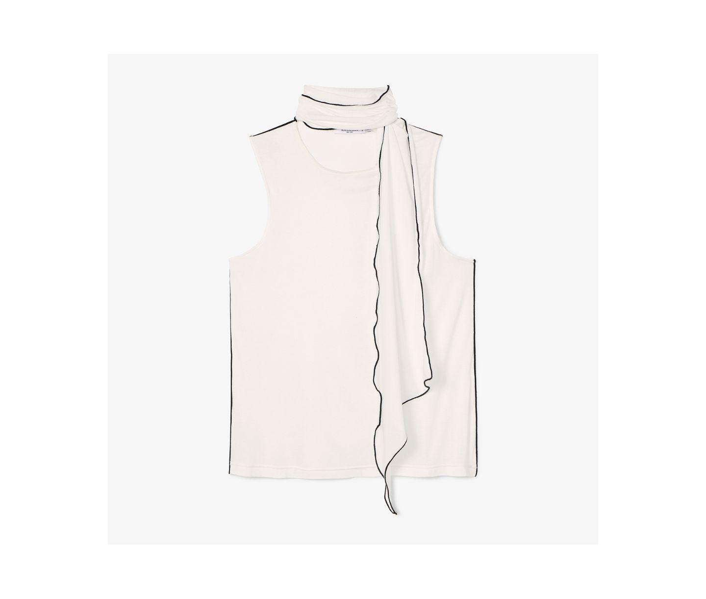 Женский топ M.M.LaFleur Felicity Scarf - Cloud Jersey, цвет: Слоновая кость — фото 4