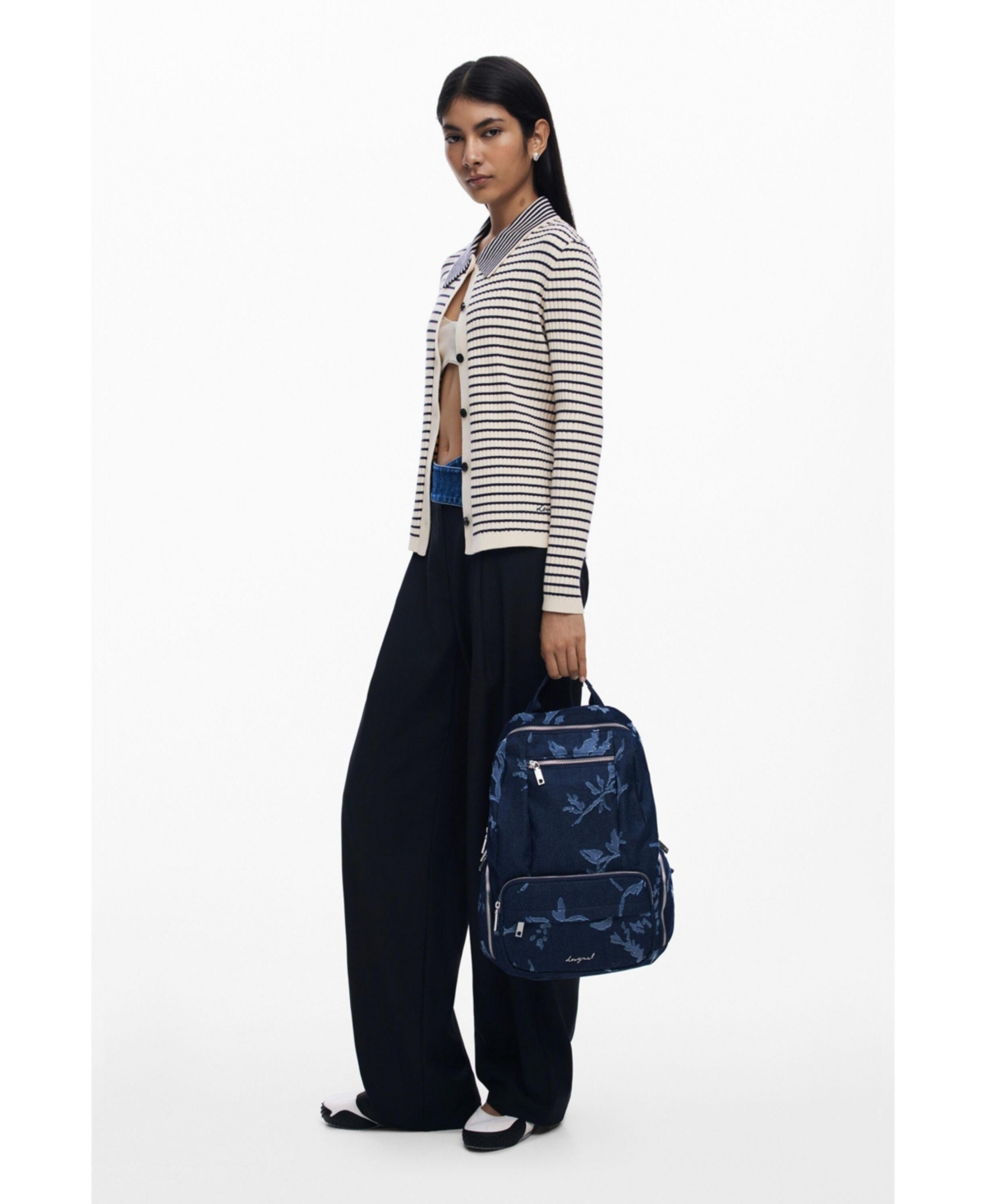 Desigual Women's Small Devore Denim Backpack In Blue