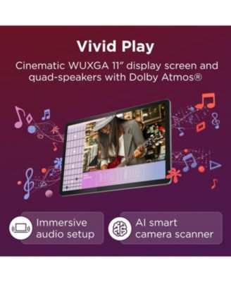 Tab M11 11" Android Tablet Bundle 64GB Storage, 1920x1200 FHD Display, Quad Speakers, Android 13 w Folio Case, Pen, Screen