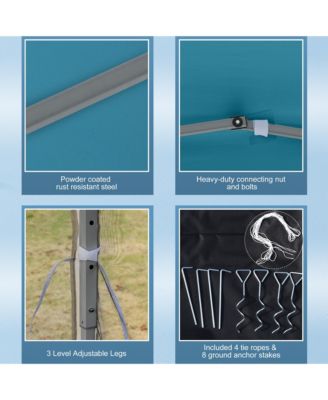 10' x 10' Pop Up Canopy with 4 Removable Sidewalls, Light