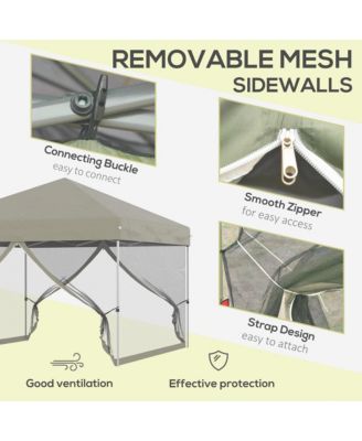 10' x 10' Pop Up Canopy Party Tent with Wheeled Bag,