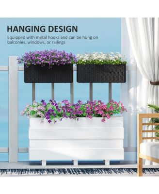 Railing Planter Box (2 Pack, 20 Inch), Rat Look,