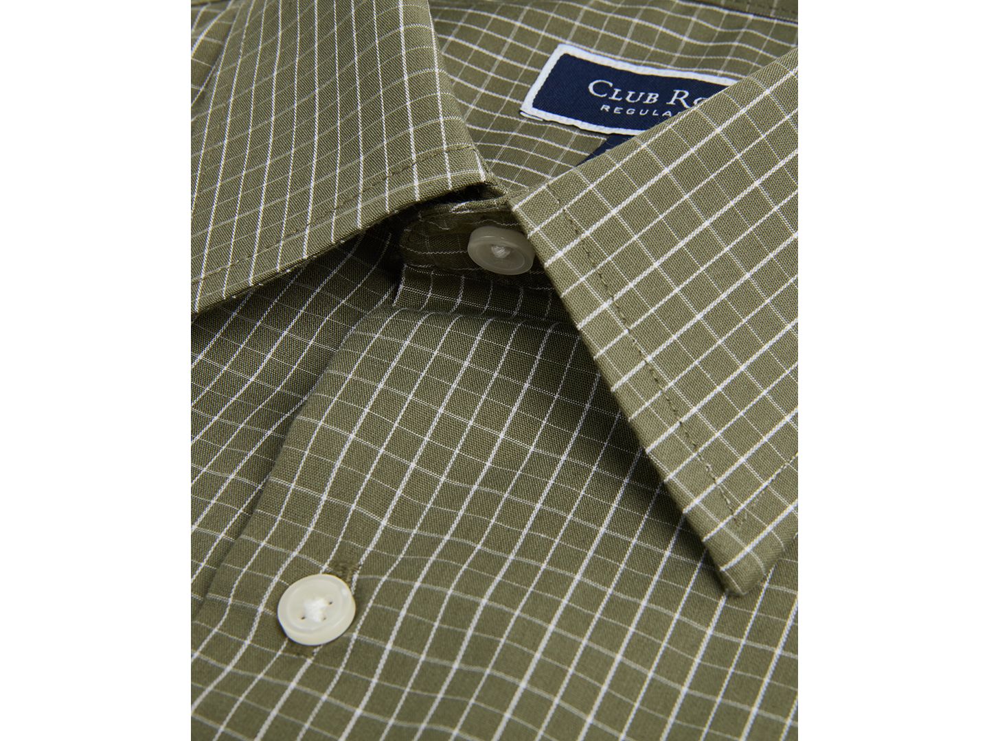 Мужская рубашка Club Room Regular-Fit Micro Check Dress Shirt, цвет: Зелёный — фото 6