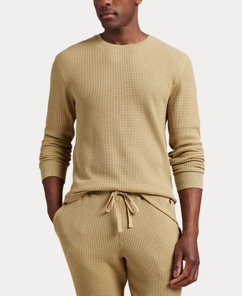 Мужская футболка Polo Ralph Lauren Thermal Crewneck, цвет: Хаки