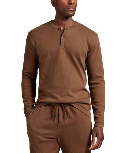 Сорочка Herringbone для мужчин, длинный рукав — Polo Ralph Lauren, цвет: Коричневый