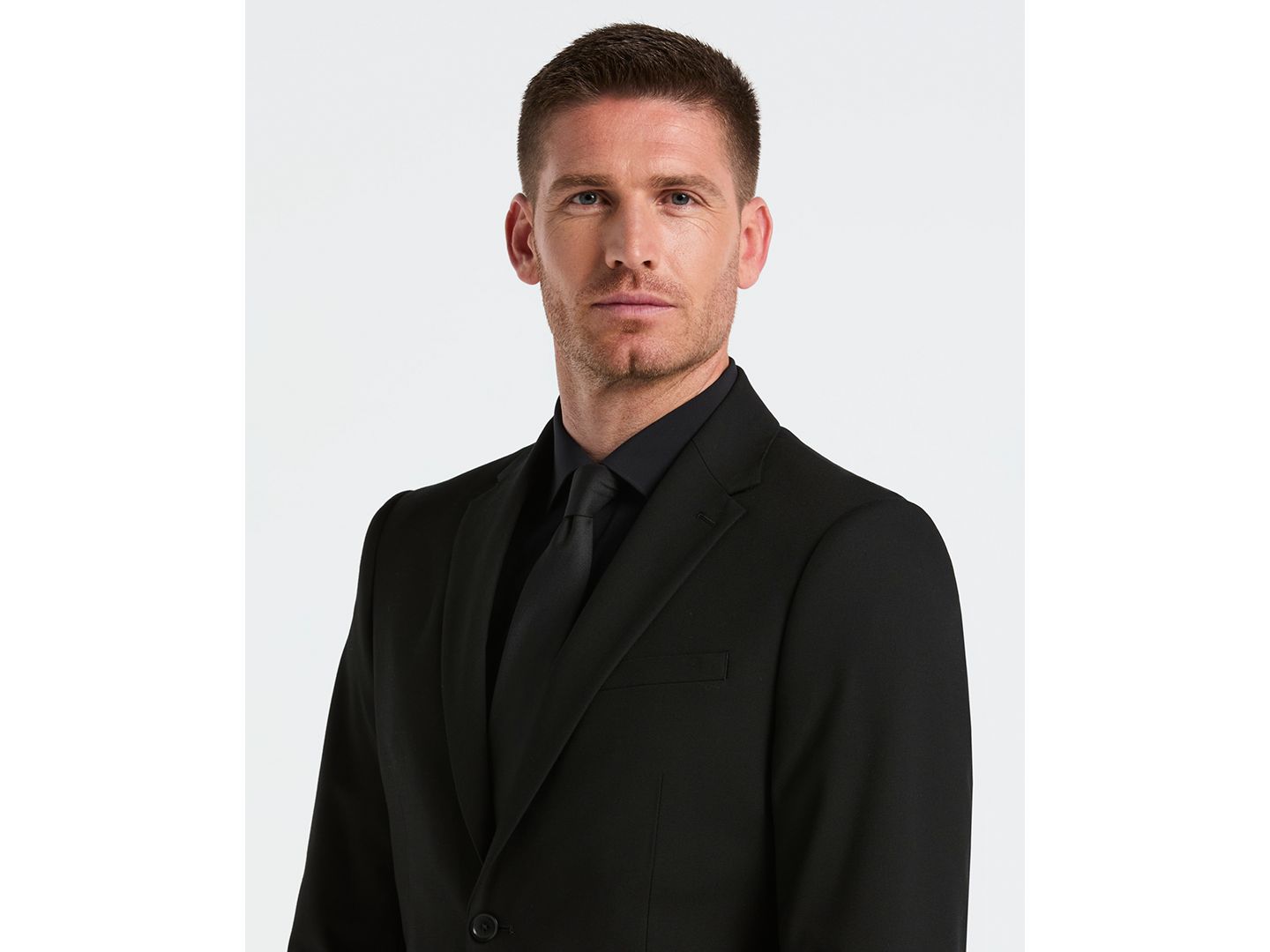 Мужской пиджак Perry Ellis Dobby Louis Long Sleeve Slim Fit Suit, цвет: Чёрный — фото 2