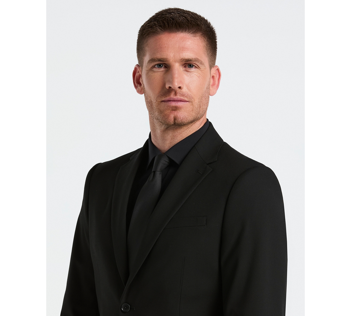 Perry Ellis Men's Dobby Louis Long Sleeve Slim Fit Suit Jacket In Black