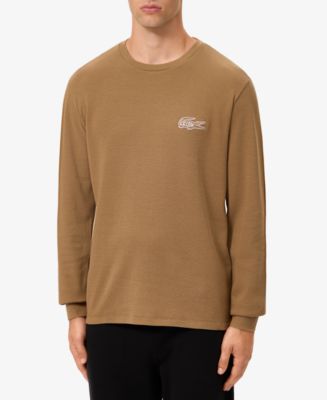 Lacoste Men's Exclusive Crocodile Waffle-Knit Thermal Shirt - Macy's