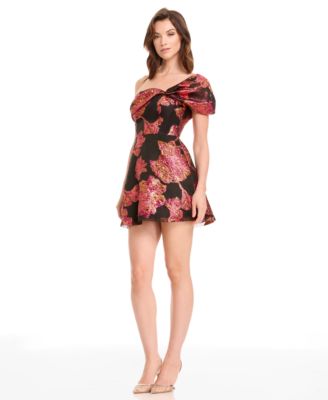 Women's Olive One-Shoulder A-Line Mini Dress