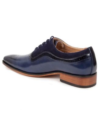 Men's Lace Up Medallion Toe Dress Shoes