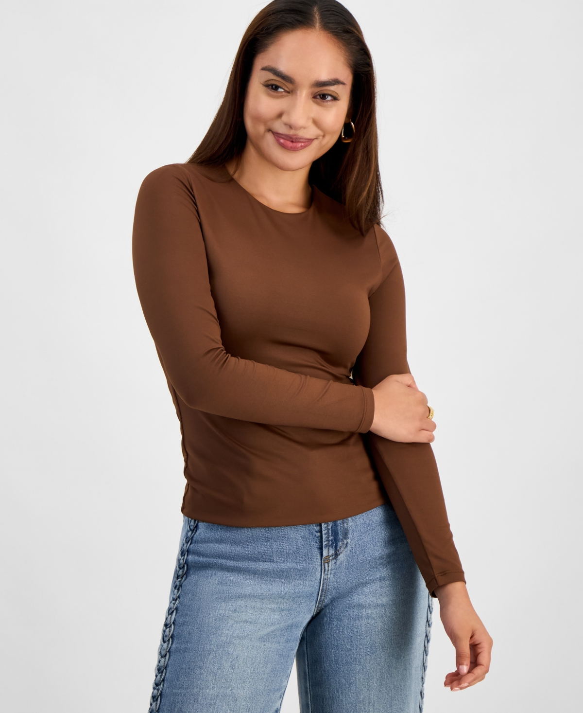 And Now This Petite Second Skin Crewneck Top, Macy's Exclusive