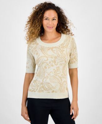 JM Collection - Petite Jacquard Sweater