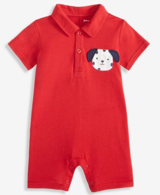 First Impressions - Baby Boys Dog-Pocket Collared Sunsuit