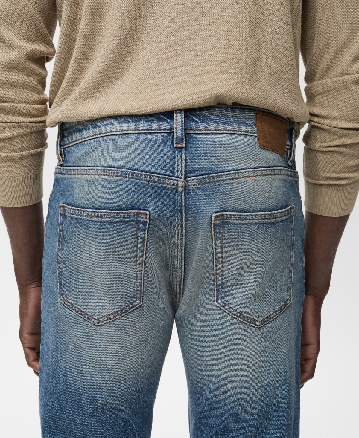 Mango Ben Tapered Jeans In Blue