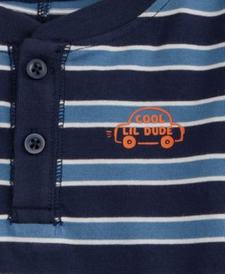 Baby Boys Cool Lil Dude Striped Sunsuit, Macy's Exclusive