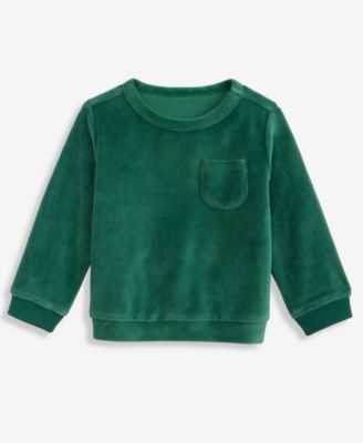 First Impressions - Baby Boys Solid Velour Top