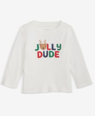 First Impressions - Baby Boys Long-Sleeve Jolly Dude Graphic T-Shirt