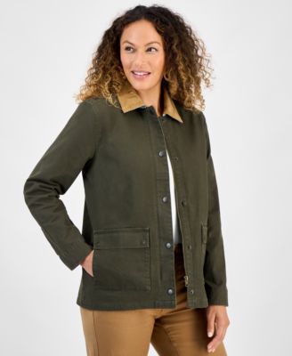 Style & Co - Women's Canvas Collared Utility Jacket