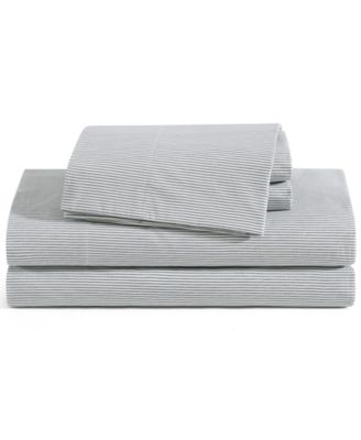 Printed 200-Thread Count Cotton Percale 3-Pc. Sheet Set, Twin