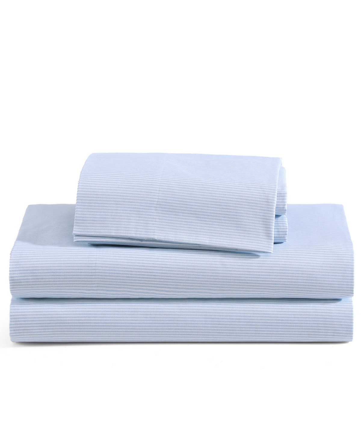 Tommy Hilfiger Printed 200-thread Count Cotton Percale 3-pc. Sheet Set, Twin Xl In Blue