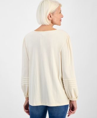 Petite Broderie Anglaise Top, Macy's Exclusive