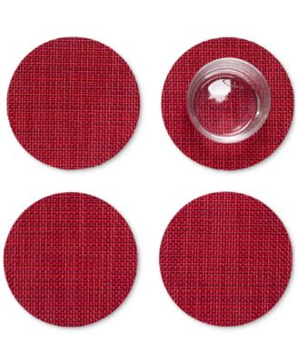 Chilewich - Mini Basketweave Round Coasters, Set of 4