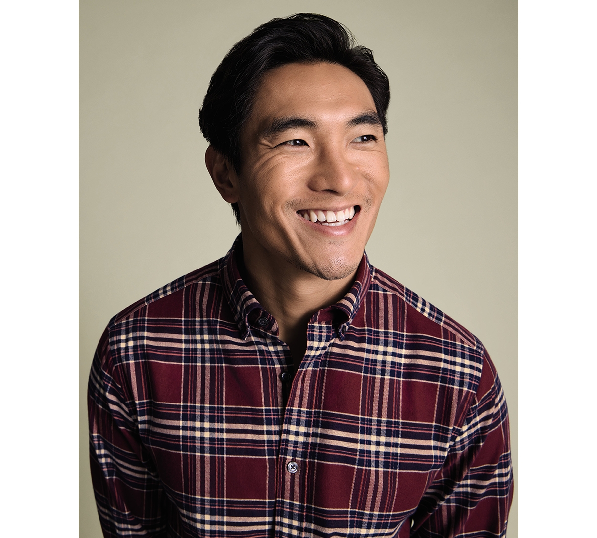 Charles Tyrwhitt Men's Plaid Long-Sleeve Shirt